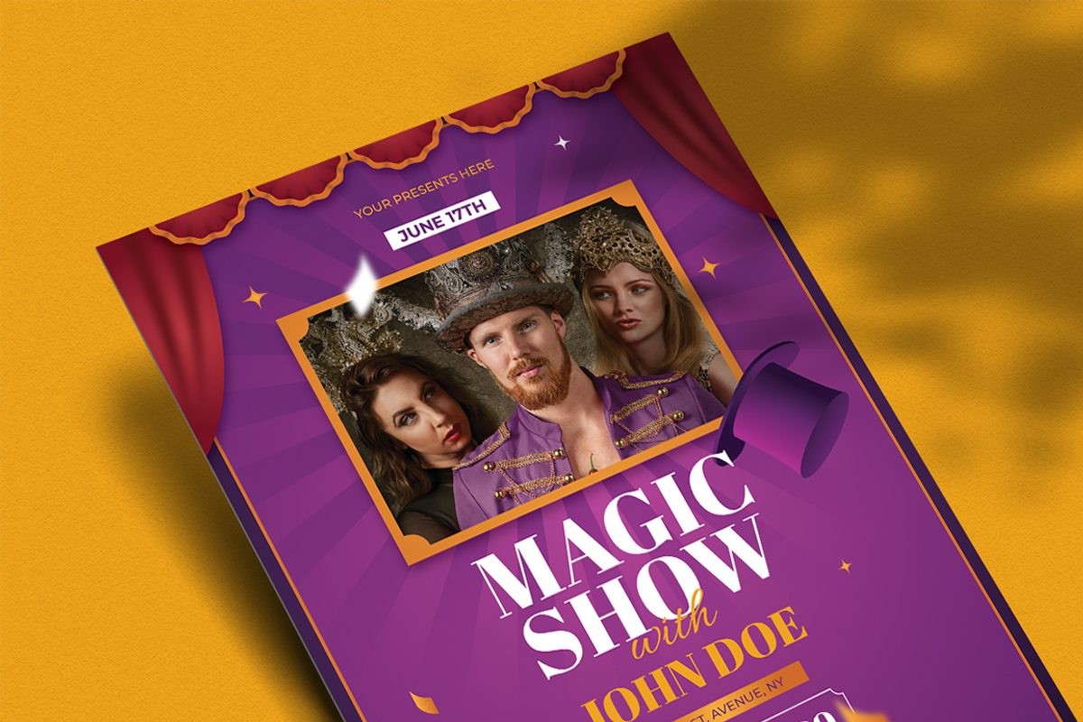 Cobuza - Magic Show Flyer, a Flyer Template by Lettha-Studio (Photo 3 of 3)