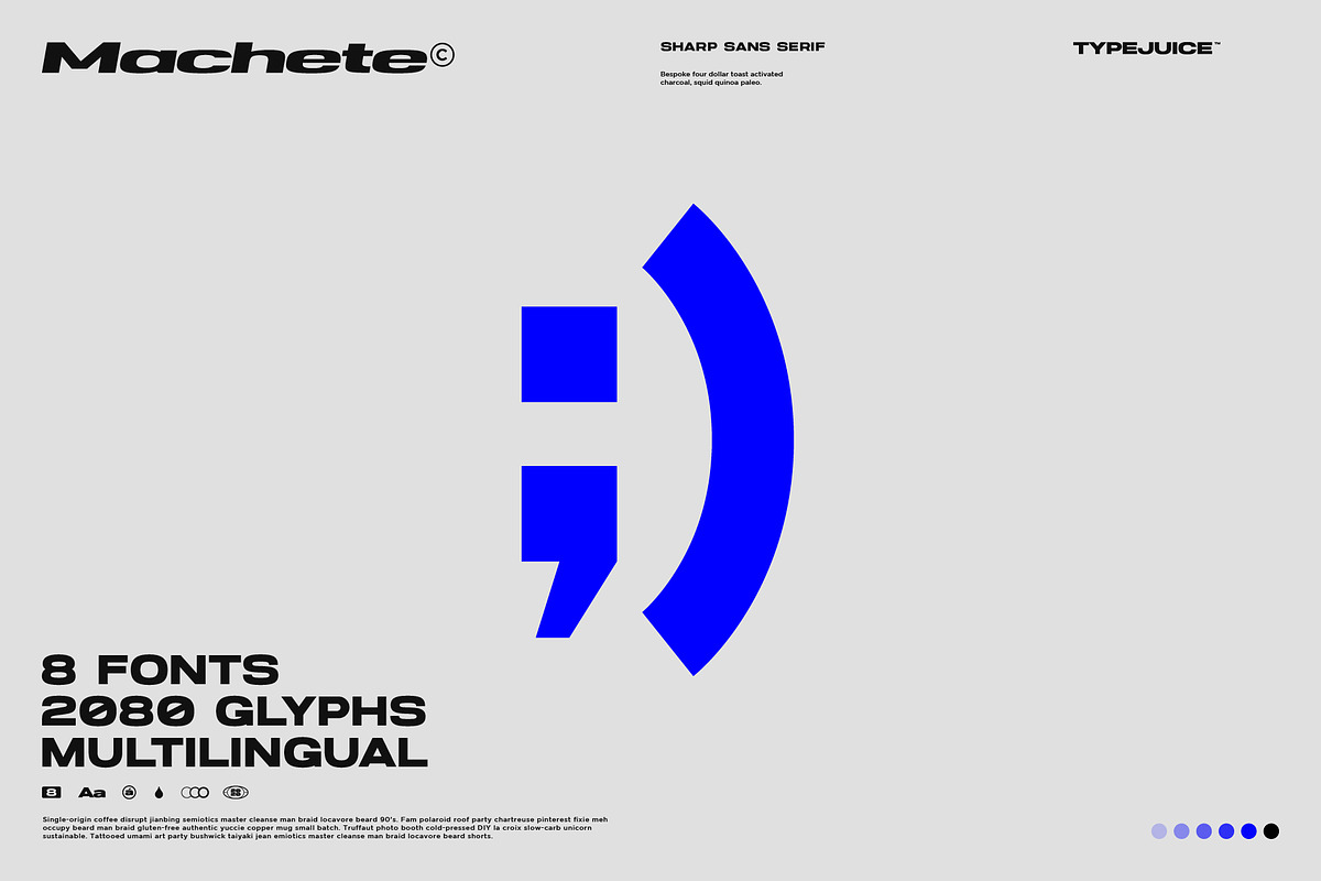 Machete, a Sans Serif Font by TypeJuice™ (Photo 9 of 9)