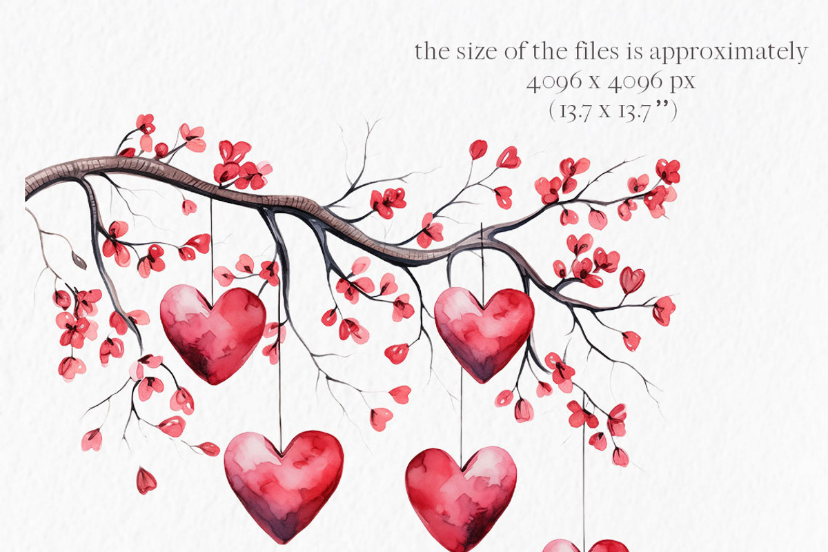 Watercolor valentine clipart, an Object Graphic by MyLittleMeow (Photo 4 of 7)