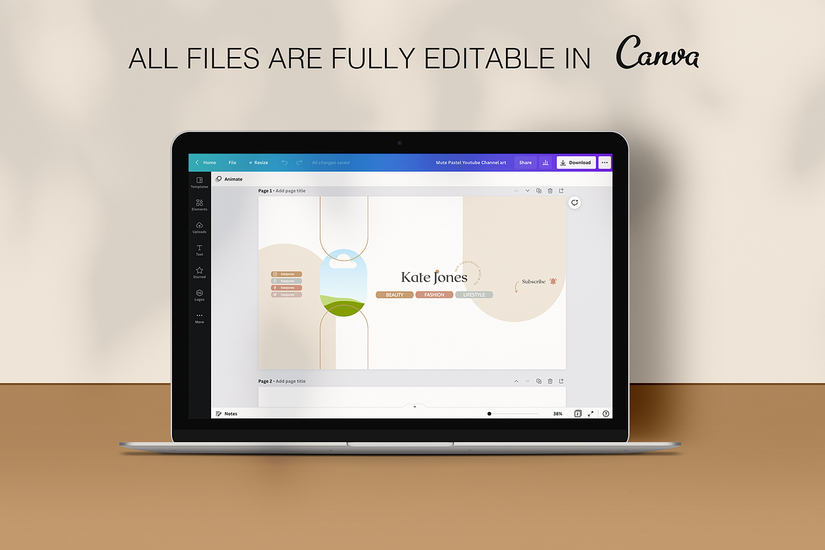 YouTube Channel Branding Kit | Canva, a Social Media Template by Templates Boutique (Photo 8 of 8)