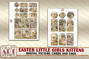 Easter little girls Kittens Collage, a Person Illustration by CraftArtStory (Thumbnail 3 of 4)