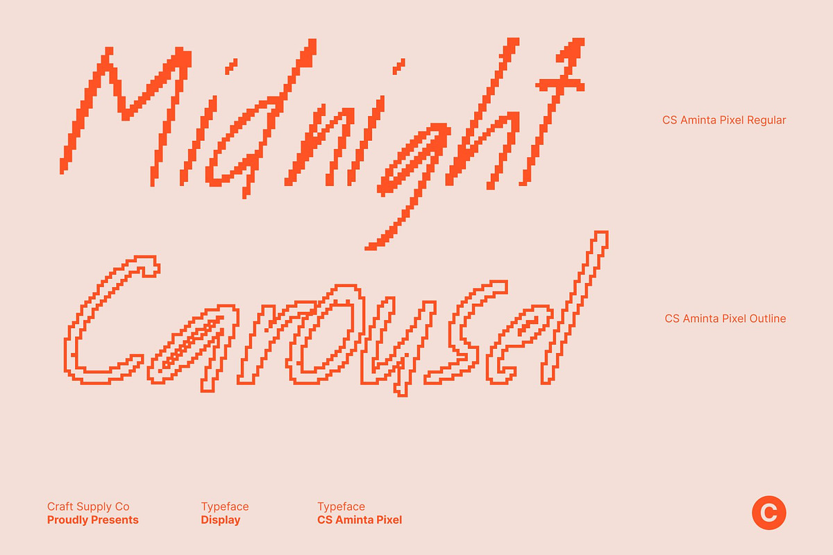 CS Aminta Pixel, a Handwritten Font by Craft Supply Co. (Photo 3 of 9)