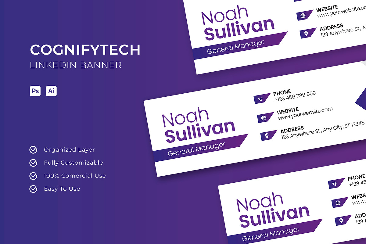 Cognifytech - LinkedIn Banner, a Social Media Template by Esensifiksi.studio (Photo 1 of 3)