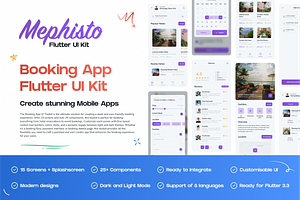 Mephisto - BOOKING APP UI KIT, an App Template by A7ALABS
