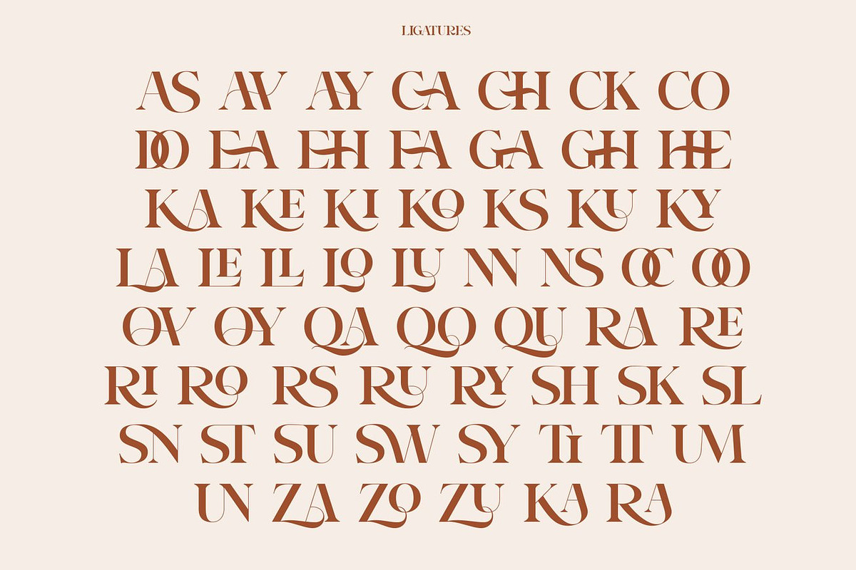 Sovira - Modern Ligature Serif, a Serif Font by Luna Shop (Photo 3 of 10)