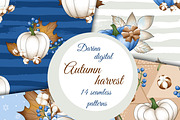 Autumn pumpkins, a Pattern Graphic by DarinaDigital (Thumbnail 1 of 6)