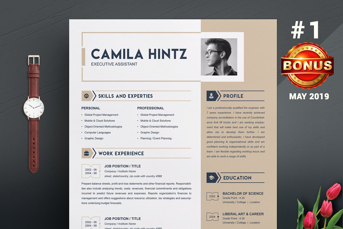 Resume/CV Bundle | 200+ for $29, a Resume Template by ResumeInventor (Photo 52 of 207)