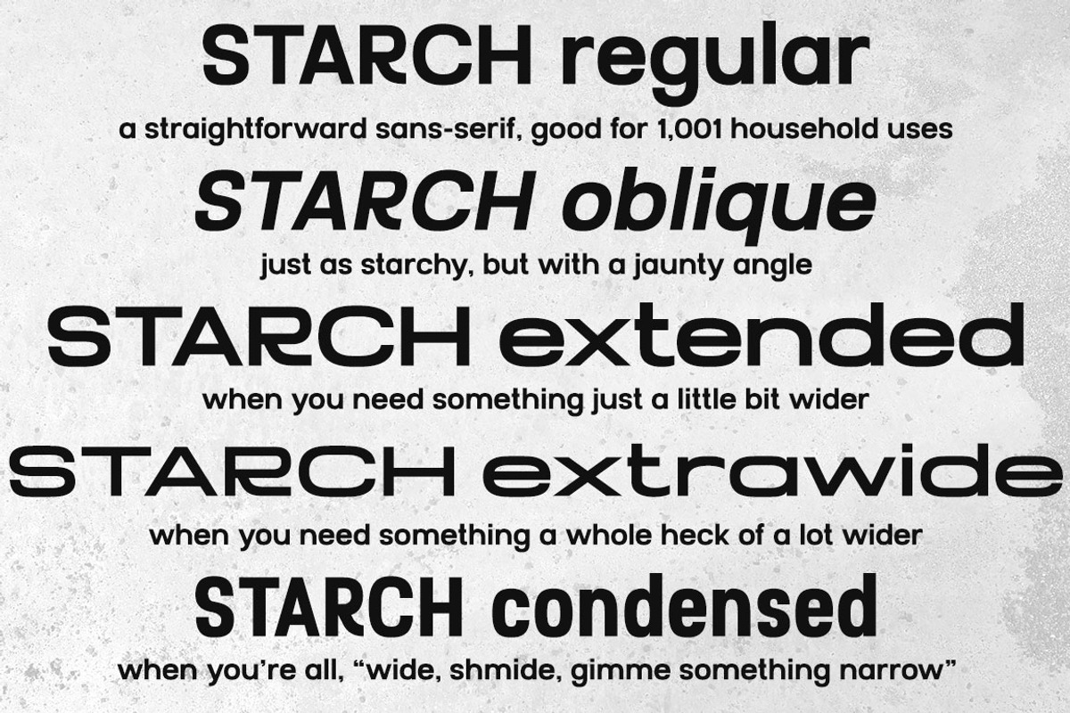 STARCH font family, a Slab Serif Font by Missy Meyer (Photo 10 of 11)