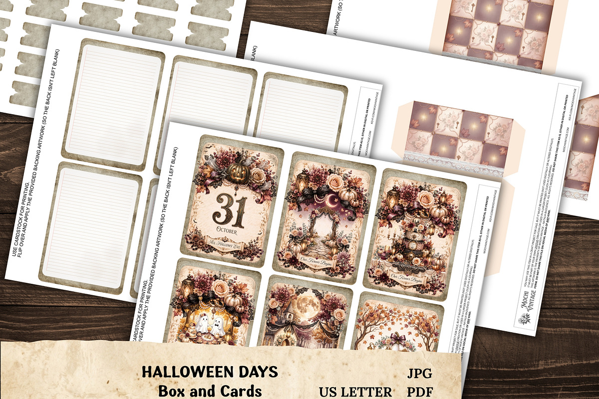 Wedding Halloween Calendar and Box, a Seasonal Illustration by Print Haven Mochi Vintage (Photo 1 of 5)