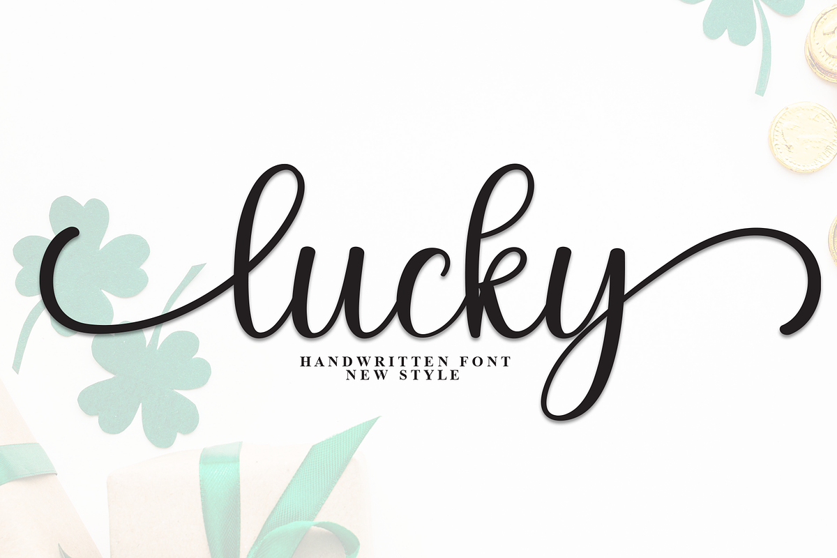 Lucky | Script Font, a Handwritten Font by Scratchones (Photo 1 of 9)