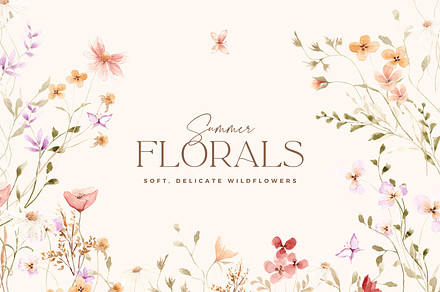 Watercolor Summer Wildflowers, a Decorative Illustration by Altea Design Studio