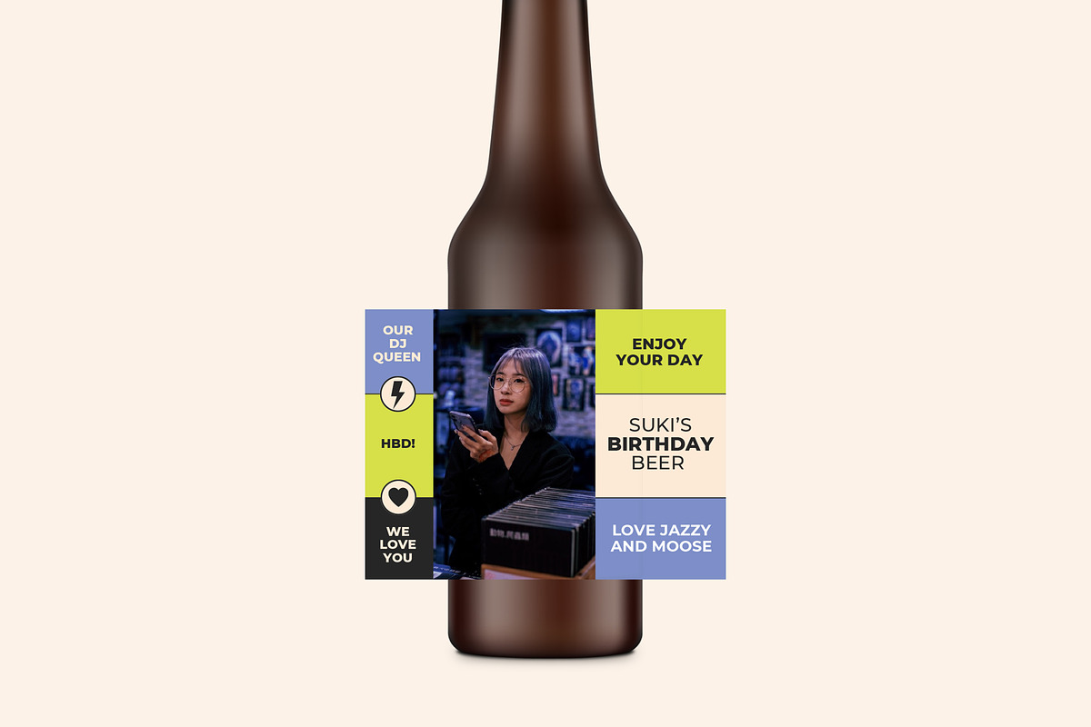 Suki Bottle Label Template, a Stationery Template by Mountain Folk Creative (Photo 1 of 5)