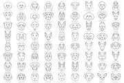 Dog Head Silhouettes Bundle, an Object Graphic by pet design shop (Thumbnail 3 of 12)