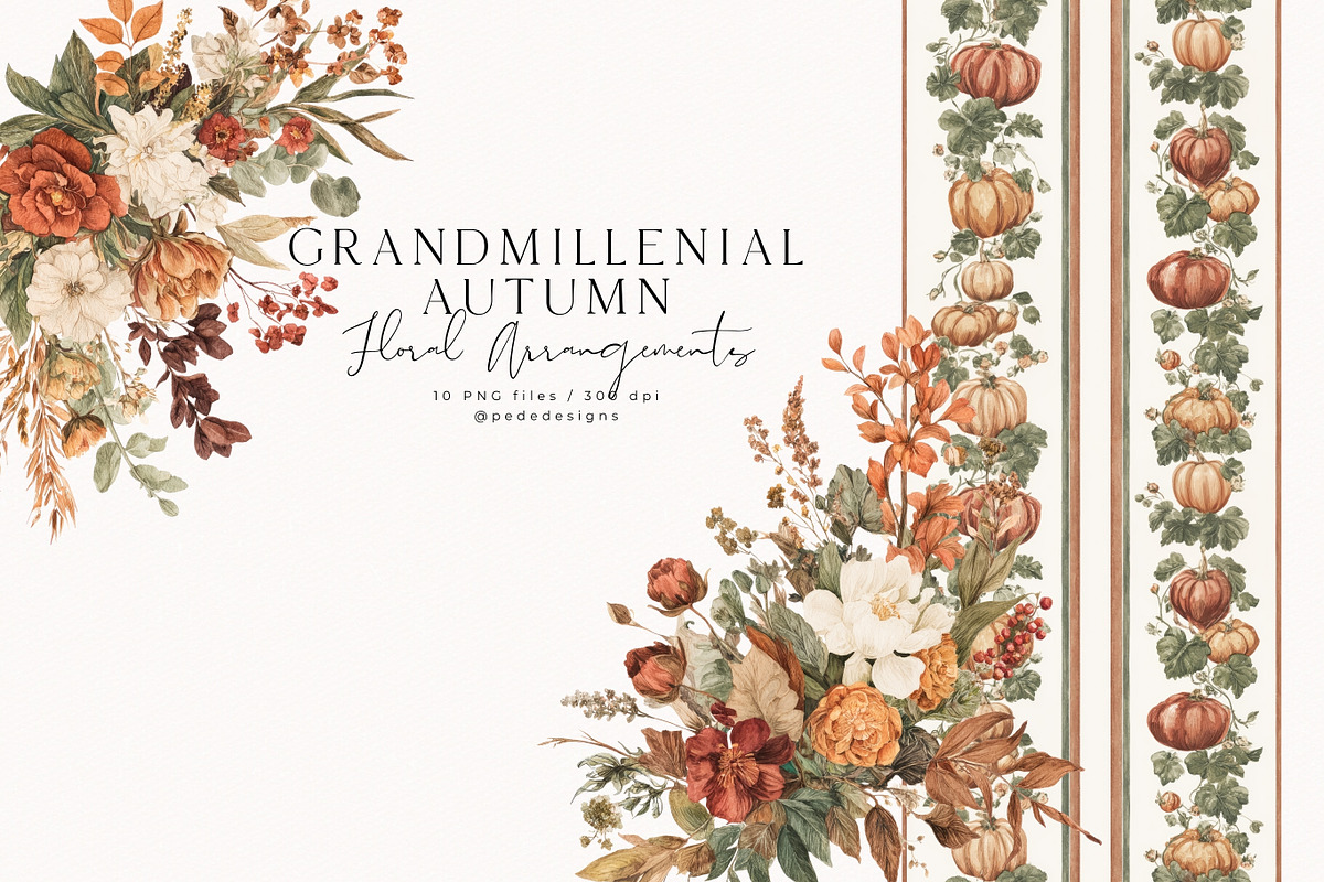 Grandmillenial Autumn Collection, a Seasonal Illustration by PeDe Designs (Photo 14 of 33)