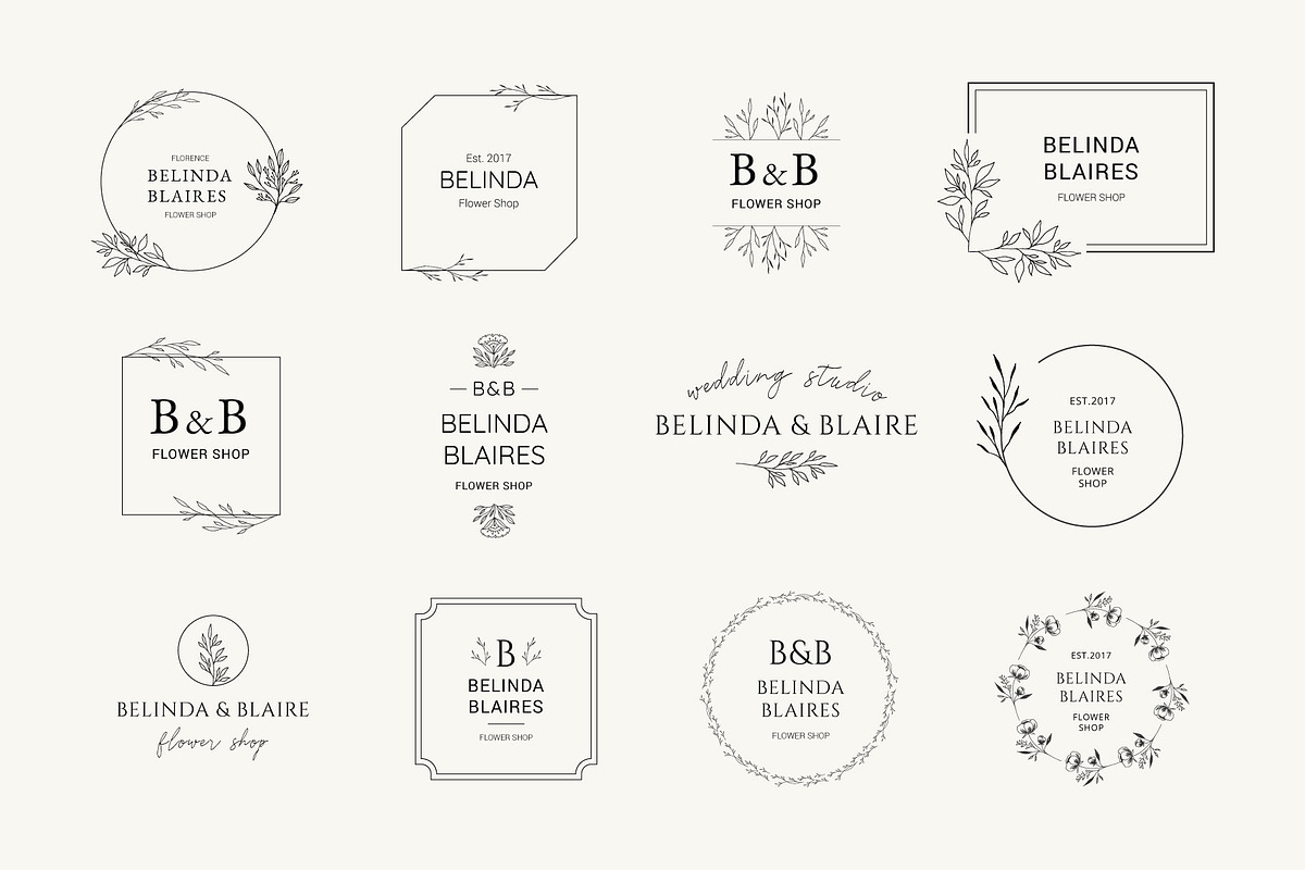 Minimal Flowers Logo Bundle, a Branding & Logo Template by Anatartan Design (Photo 11 of 12)