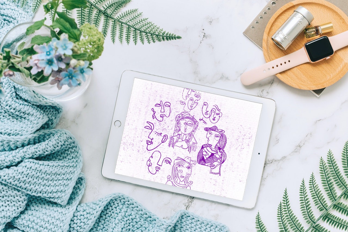 Picasso Line Art Procreate BUNDLE 4, a Brush Add-On by Manifesto Design Gallery (Photo 4 of 28)