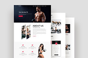 GYM & Fitness Landing Page Template, a Landing Page Template by nandinigraphics (Thumbnail 2 of 3)