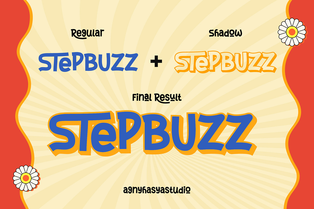 StepBuzz - A Playful Font, a Serif Font by agnyhasyastudio (Photo 5 of 8)
