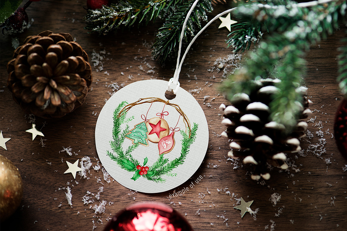 Watercolor - Christmas Gingerbread, a Decorative Illustration by bylin_illustration (Photo 3 of 9)
