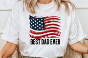 Patriotic Best Dad Ever Sublimation, an Illustration by Libby Wishes (Thumbnail 6 of 6)