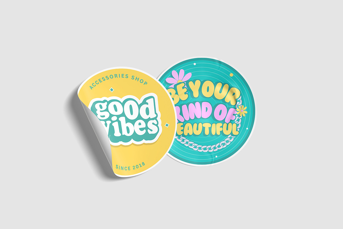 Sticker Mockup, a Product Mockup by Pexelcorner (Photo 5 of 5)