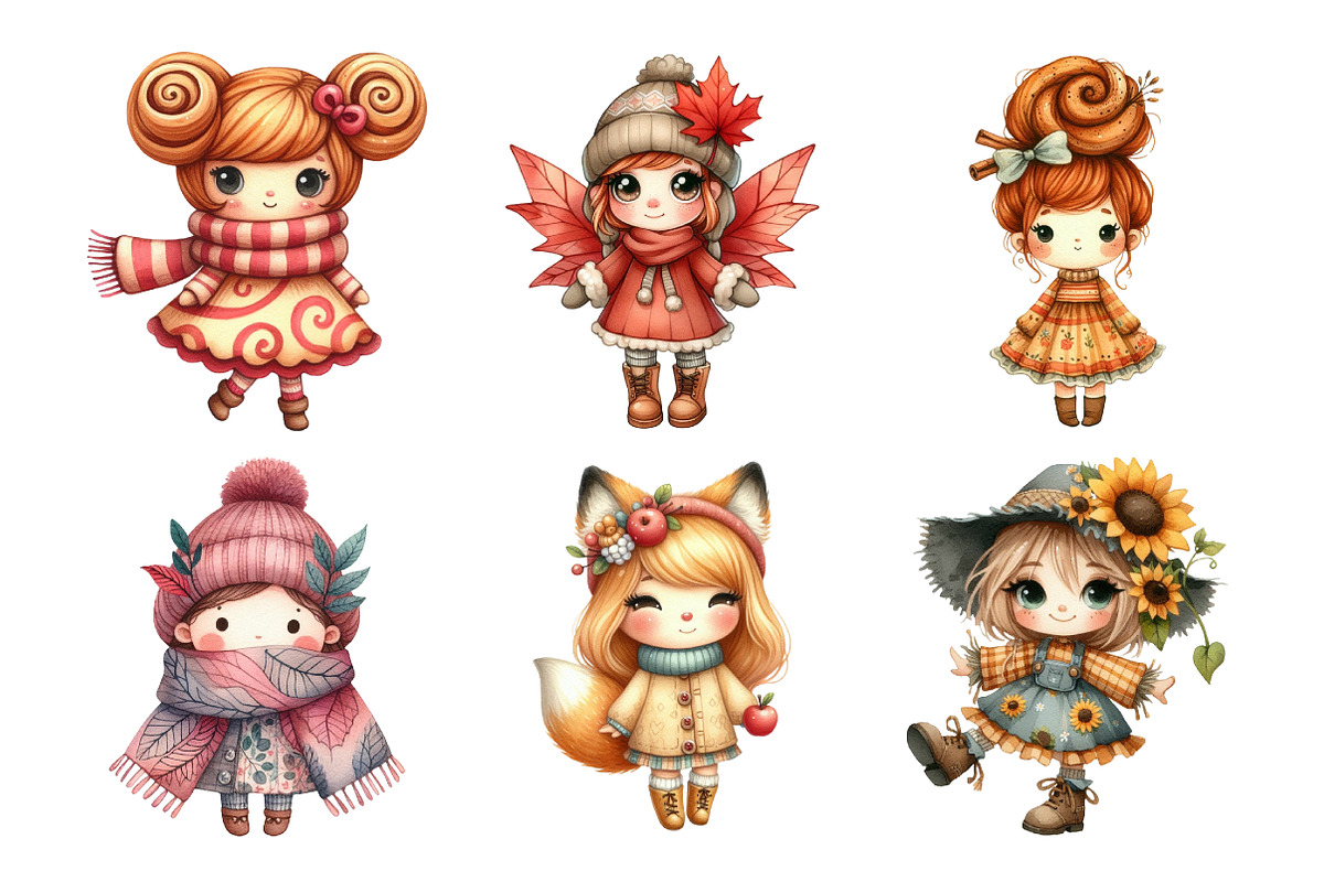 Autumn Quirky Cute Little Kids, an Illustration by Daily.Designs (Photo 3 of 5)