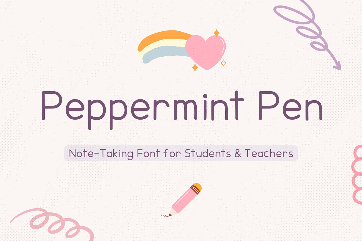 Peppermint Pen - Handwritten Font, a Handwritten Font by HipFonts (Photo 1 of 6)