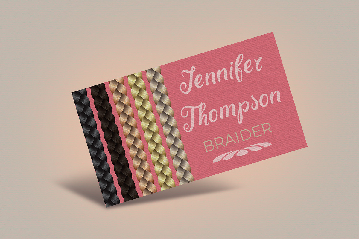 Braider's Business Card  Template, a Business Card Template by Kseniya-Omega (Photo 3 of 5)