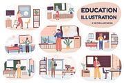 Teacher & Classroom Vector Set, an Education Illustration by IRSYART (Thumbnail 1 of 10)