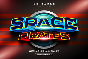 Space Pirates Editable Text Effect