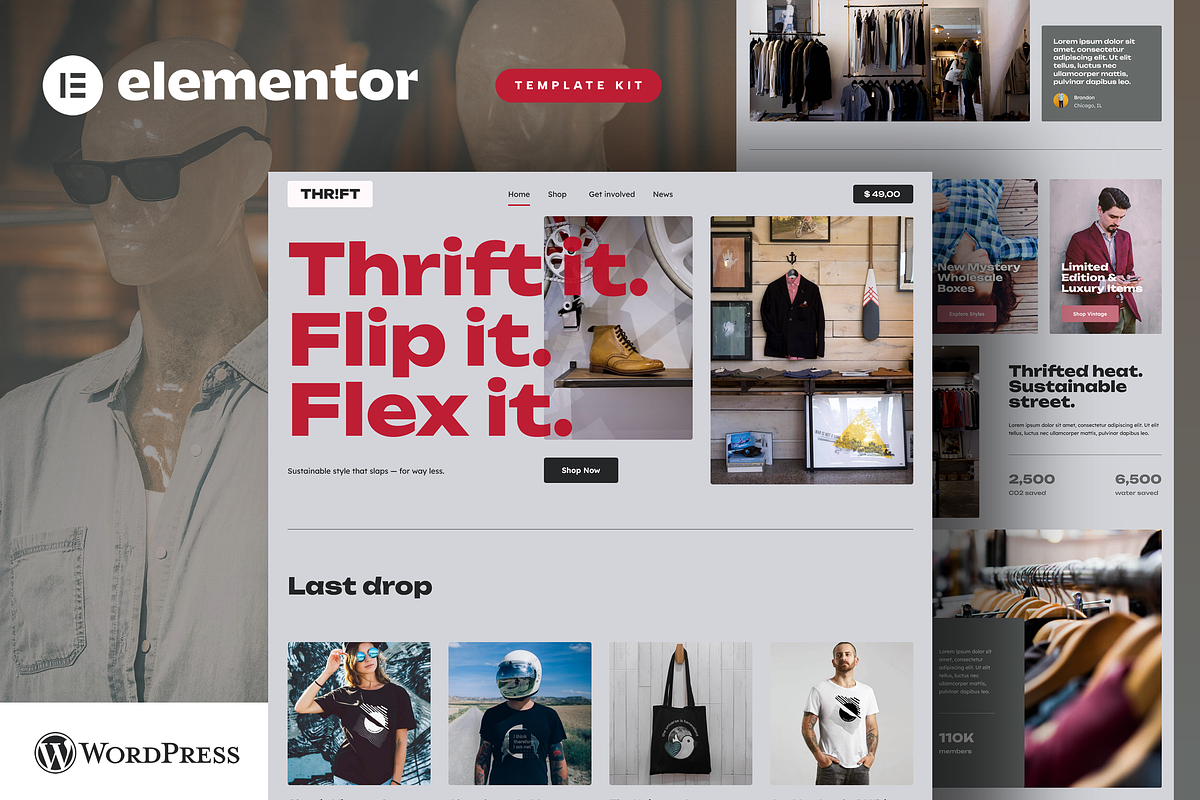 Fashion Store Elementor Template Kit, a WordPress Template by Awakened Templates (Photo 1 of 7)