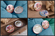 Round Pin Badge Mockup, a Merchandise Mockup by Muhazdinata (Thumbnail 1 of 9)