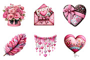 Watercolor Valentine's Day Clipart, an Illustration by CreationArt (Thumbnail 4 of 6)