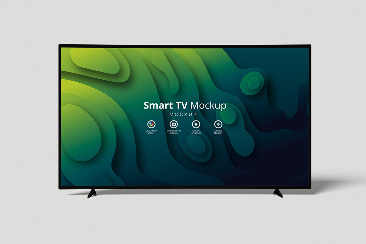 Smart TV Mockup, a Wearable Device Mockup by xavier_studio (Photo 2 of 5)