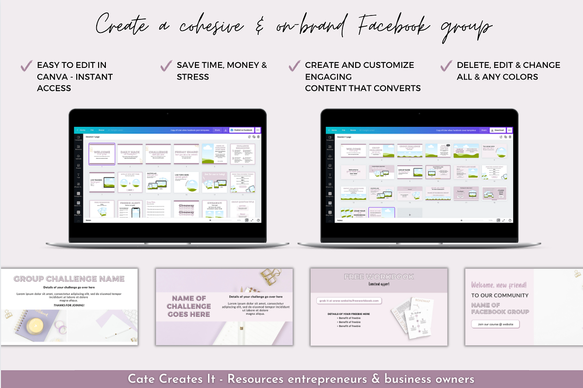 Facebook Group Templates Canva, a Social Media Template by Cate Creates (Photo 9 of 9)