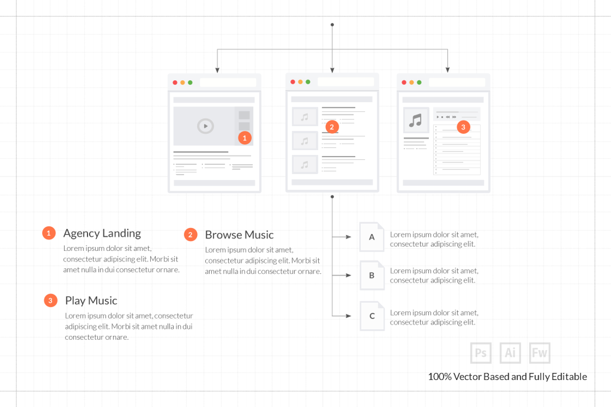 Tiles for Wireframes & Flowcharts V3, a Mockup by firetuts (Photo 3 of 4)