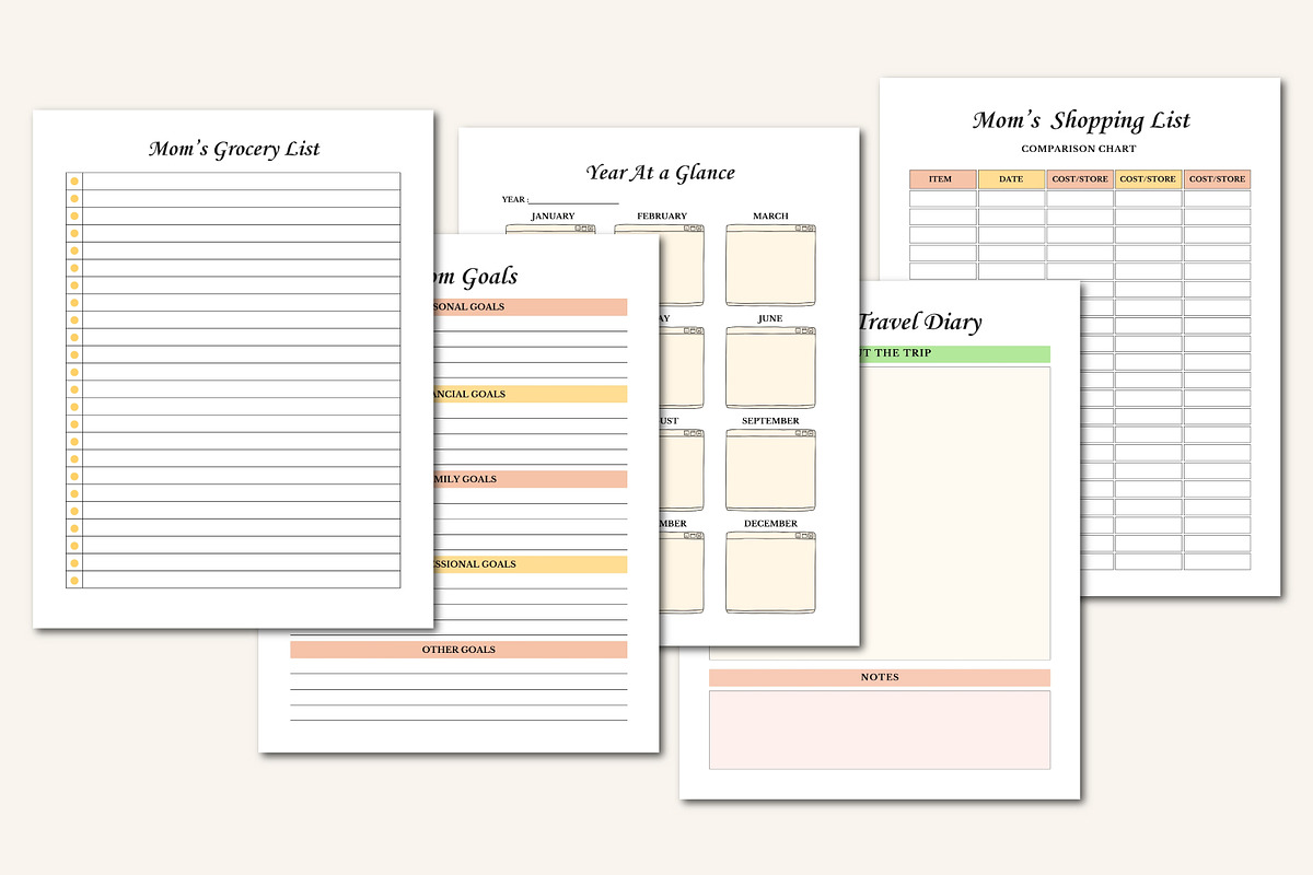The Mom Life Planner Bundle, a Stationery Template by Designmela01 (Photo 2 of 10)