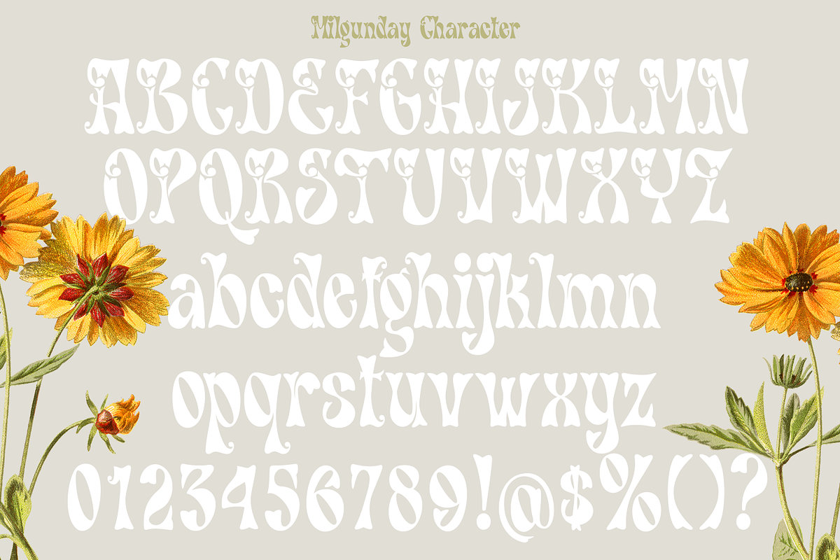 Milgunday Vintage Font, a Blackletter Font by madeDeduk (Photo 9 of 10)