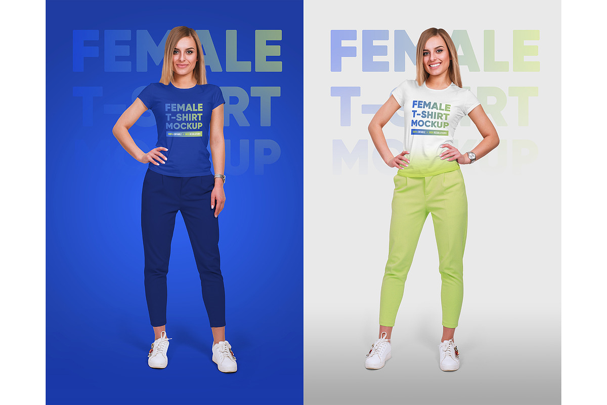 Female T-Shirt Mockups Vol 4 Part 2, a Shirt Mockup by Hi, Mock-Up! (Photo 8 of 10)