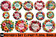 Mother's Day Floral Mom Clipart, an Illustration by GatewayDesign (Thumbnail 1 of 3)