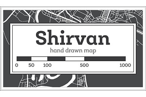 Shirvan Azerbaijan City Map