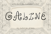 Galine - whimsy magical swirl font, a Handwritten Font by Ashiya Pixel (Thumbnail 1 of 7)