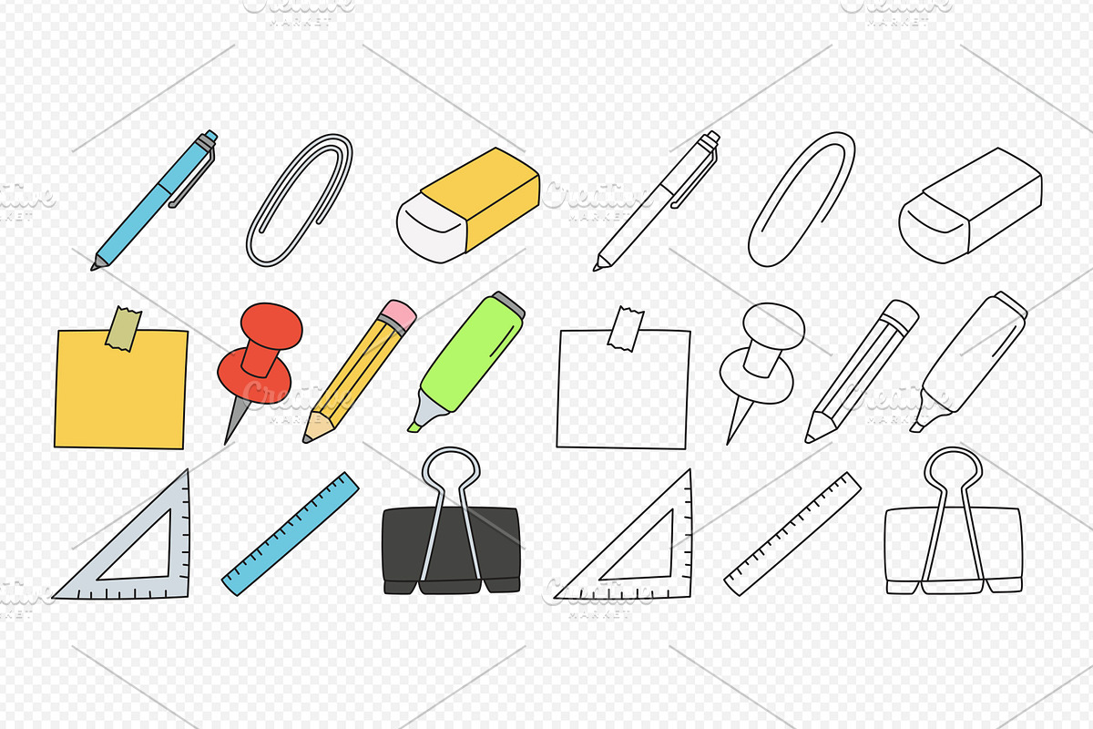 Stationery And Office Equipment., an Object Illustration by kaisorn (Photo 3 of 3)