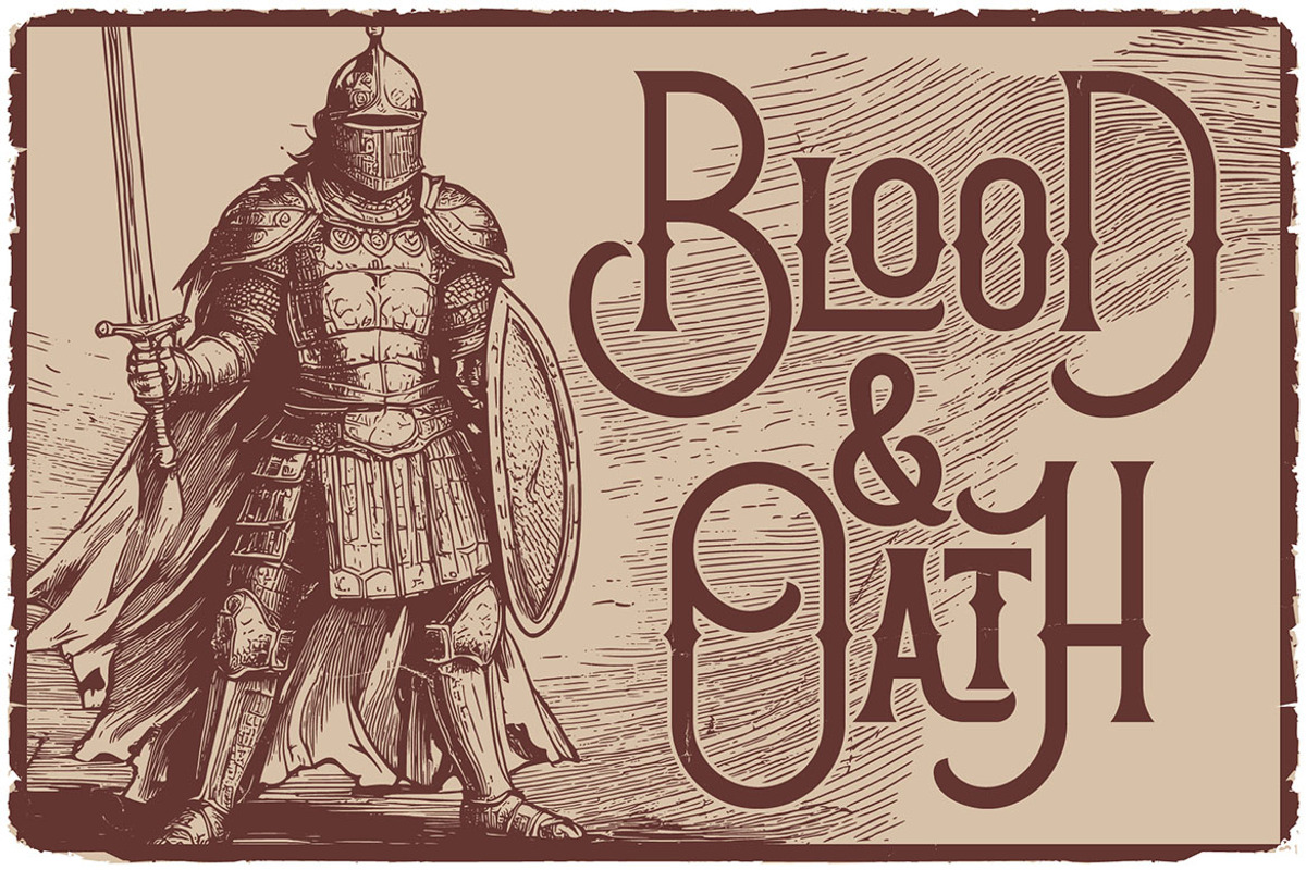 Kingdom Crown Vintage Label Font, a Serif Font by JumboDesign (Photo 6 of 6)