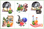 Magic, witchcraft, and Halloween, an Education Illustration by Olha's watercolor (Thumbnail 2 of 19)