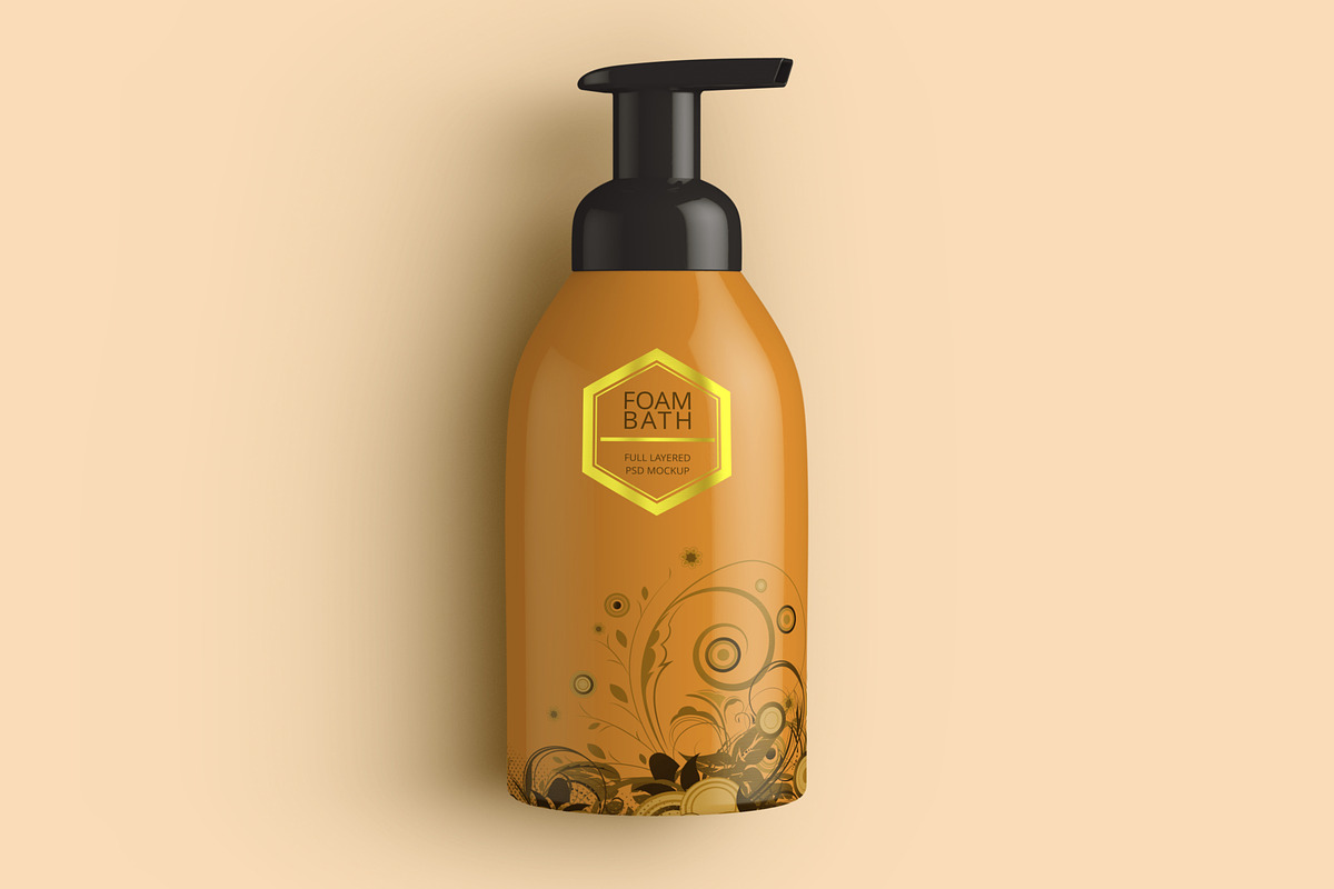 Foaming Soap Dispenser Bottle Mockup, a Cups & Container Mockup by Digitalphaser (Photo 6 of 7)
