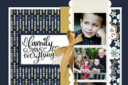 Navy Daisy Printable Scrapbook Paper, a Pattern Graphic by Posh Papers & Patterns (Thumbnail 7 of 8)