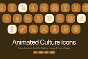 Animated Culture Icon Art Set, an Outline Icon by Prosymbols (Thumbnail 1 of 4)