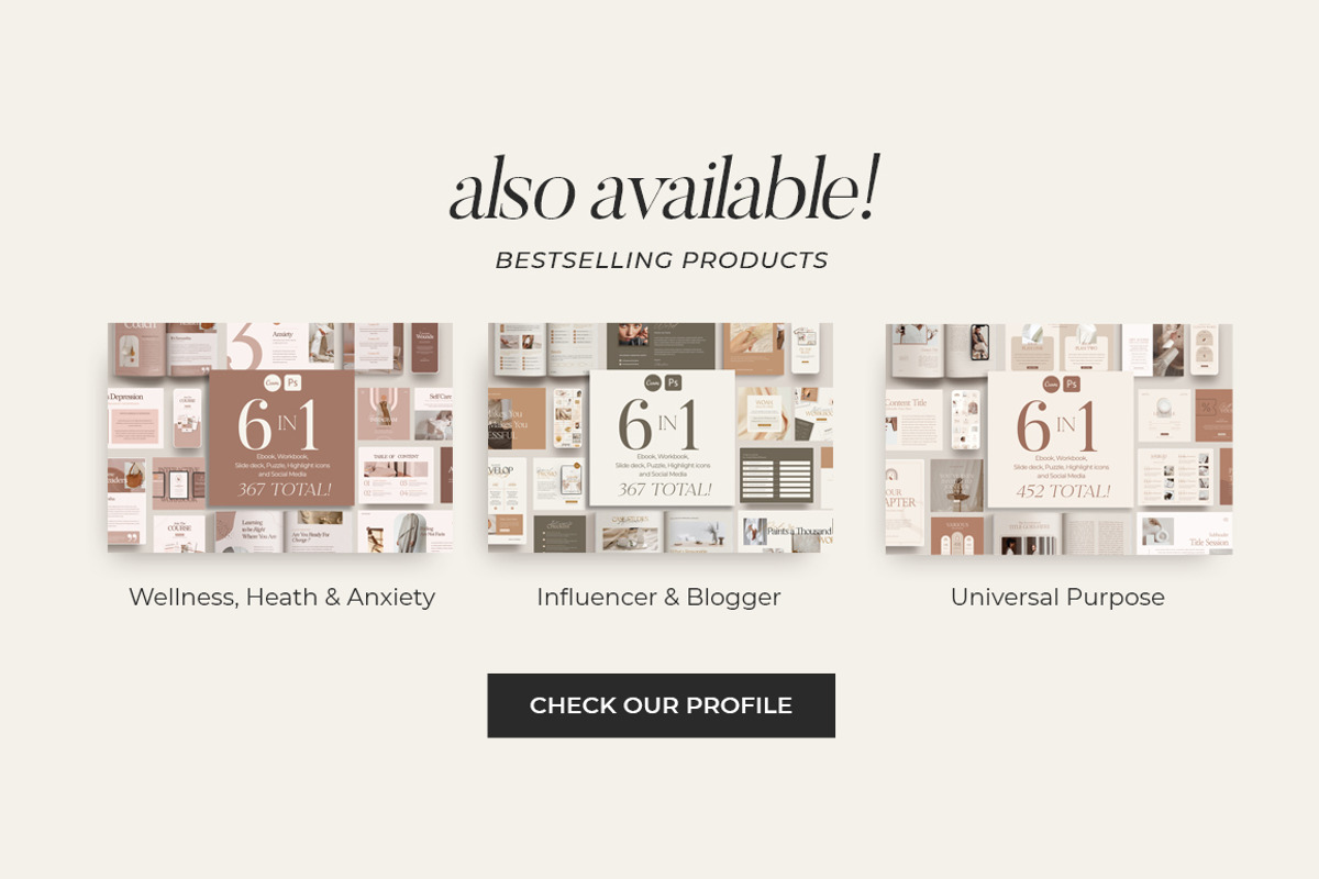 6 in 1 Bundle Coach Creator CANVA PS, a Magazine Template by Eviory (Photo 4 of 106)