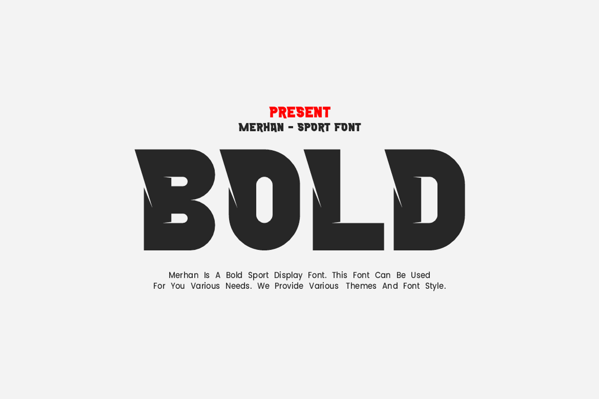 Merhan - Sporty Font, a Sans Serif Font by Iqsiart Studio (Photo 3 of 7)